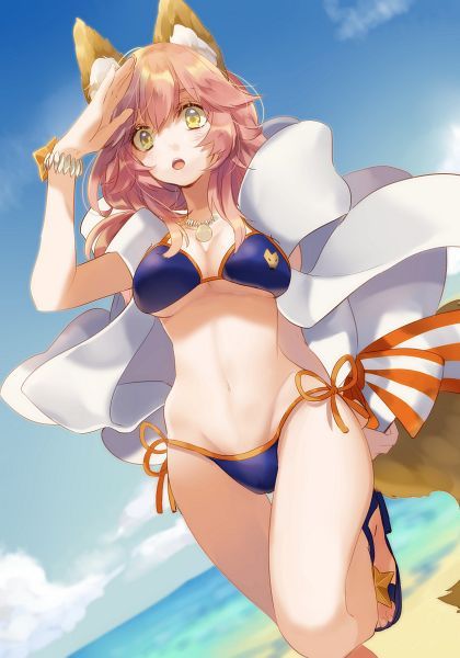 Tamamo no mae post =) - NSFW, Anime, Anime art, Fate grand order, Tamamo no mae, Longpost