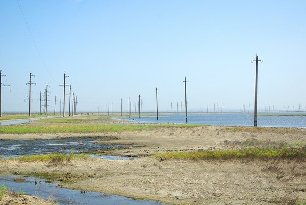 Crimea is non-tourist. - My, Crimea, Schelkino, Crimean Nuclear Power Plant, Post apocalypse, Landscape, Power lines, Swamp, Longpost