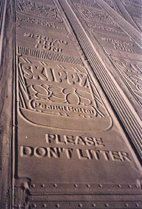 Sand advertising - for an hour - Beach, Ecosphere, Advertising, Longpost, Garbage, Sand