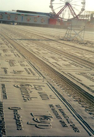 Sand advertising - for an hour - Beach, Ecosphere, Advertising, Longpost, Garbage, Sand