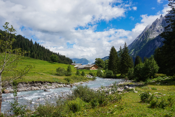 A bit of Switzerland in order to equalize the feeling of beauty after the previous post)) - My, Landscape, River, The mountains, Sky, Switzerland, Alps