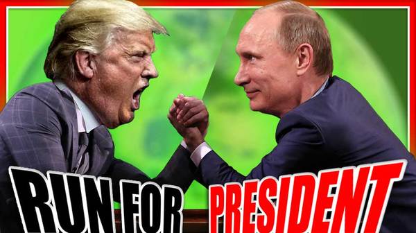 No matter how hard you try, don't win! - My, Vladimir Putin, Donald Trump, Trump, Arm wrestling