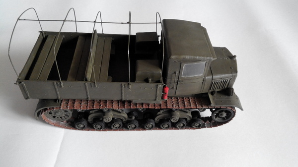 Artillery tractor Voroshilovets - My, Stand modeling, Models, Tractor, Longpost