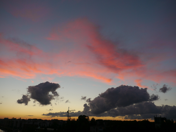 sky aquarium - My, Clouds, Sunset, Imagination, Longpost