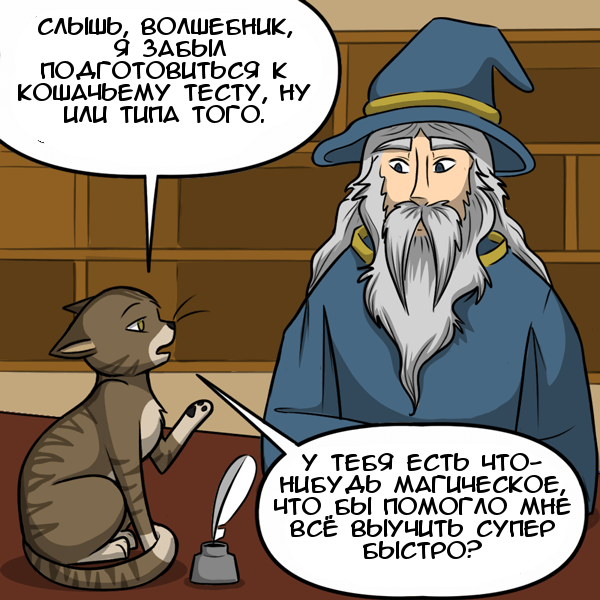 Flower of Infinite Knowledge - Comics, GIF with background, Kat swenski, Wizard, cat, GIF, Longpost, Wizards