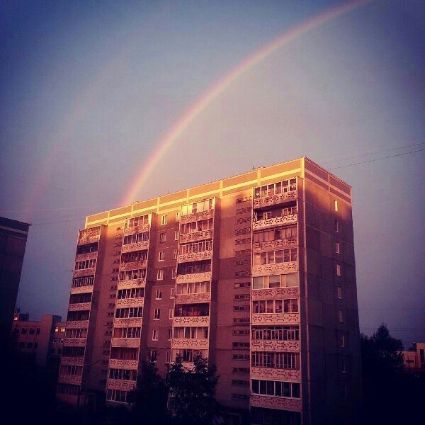 R. Karelia, Petrozavodsk, 09/07/2016 and a rainbow at 4 am... - Photo, Карелия, Petrozavodsk, 