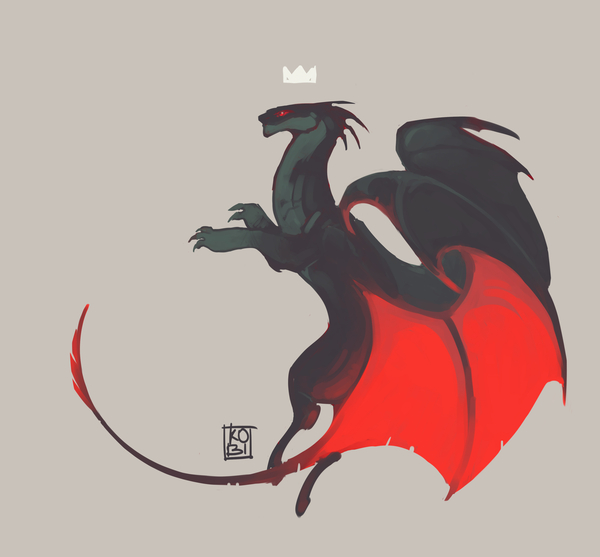 In continuation of the dragon theme. Black Dragon Erayvu - My, Kobi, The Dragon, SAI, Art, Drawing, Artist
