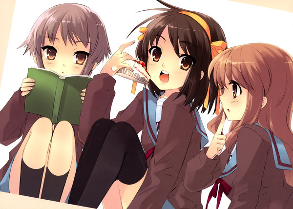 Anime Art - Anime, Anime art, Nagato Yuki, Asahina mikuru, Suzumiya haruhi, Suzumiya Haruhi no Yuuutsu, Zettai ryouiki