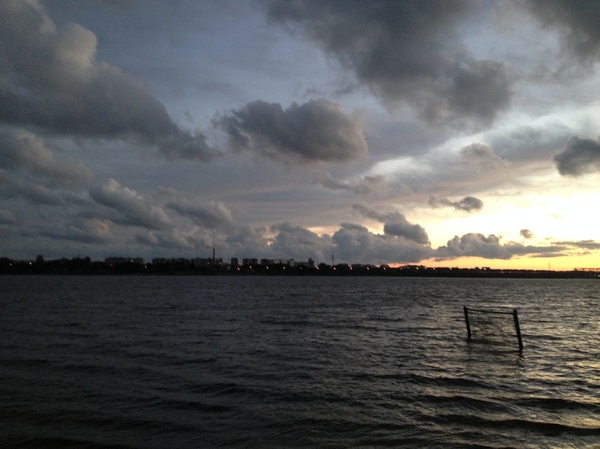 Berdsky Bay in the evening - NSFW, My, Berdsky Bay, Ob sea, Berdsk, Novosibirsk region, Evening