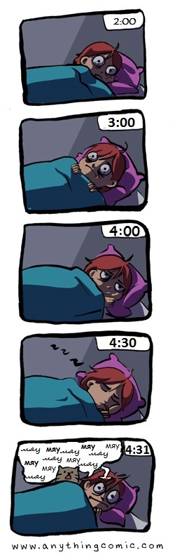 This is how I live... - Comics, Night, Insomnia, cat, Anythingcomic, Not mine, Translated by myself