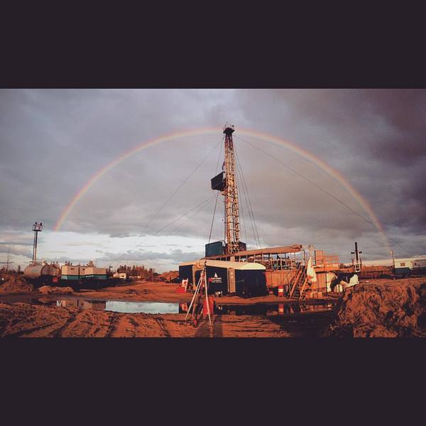 Photo from work. - My, Work, Oil, Drilling of the wells, Rainbow