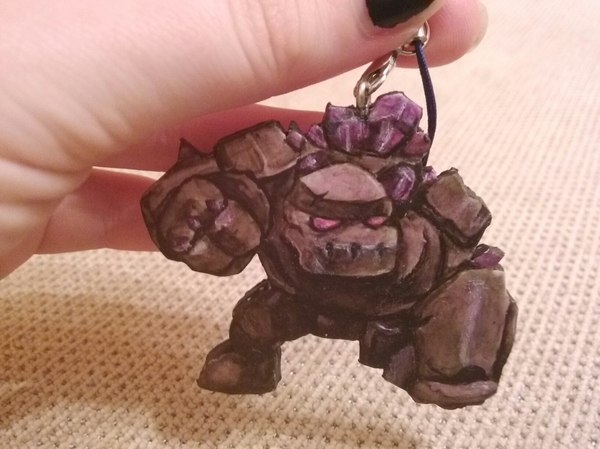 Product made of polymer clay - My, With your own hands, Clash of clans, Polymer clay, Keychain