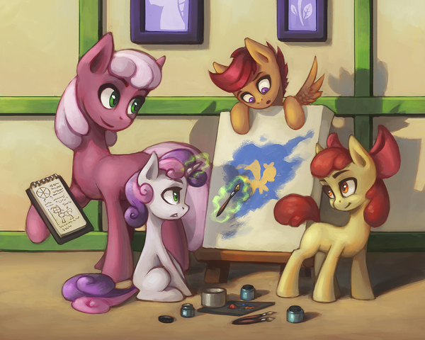 Painting lesson - My Little Pony, Cutie Mark Crusaders, Cheerilee