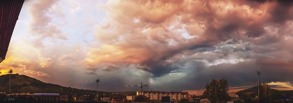 Before the rain - My, Town, Evening, Photo, The clouds, Altai, The mountains, Gorno-Altaysk, Altai Republic