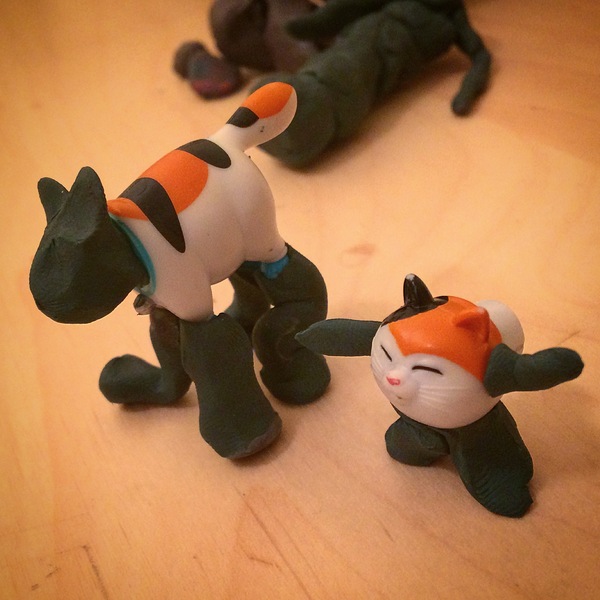 Cloning a cat - My, cat, Cloning, Plasticine