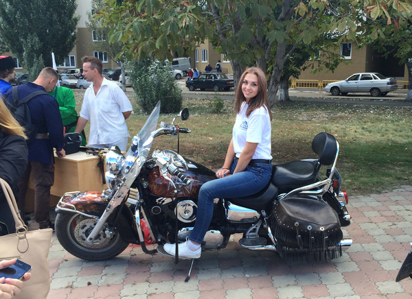 Just a girl - My, Handsome men, Young, Girls, Bike, Journalists, Saratov