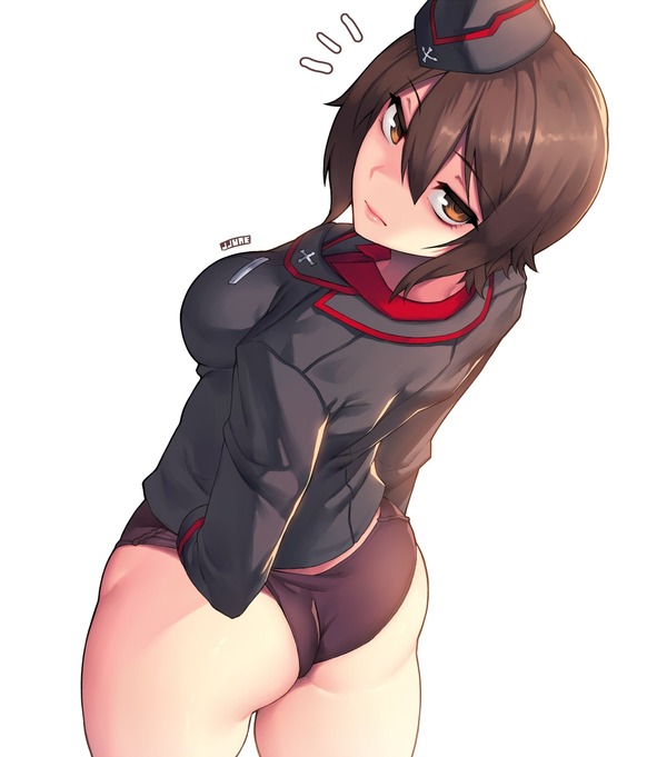 By  jjune - NSFW, Anime art, Anime, Girls und panzer, Nishizumi maho