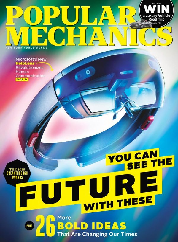 Microsoft HoloLens wins Popular Mechanics Breakthrough Awards - Microsoft, Microsoft HoloLens, Reward, Popular Mechanics, Article