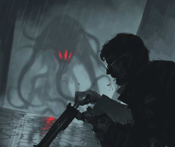 The game is not over - Art, Cthulhu, Howard Phillips Lovecraft, Morkardfc