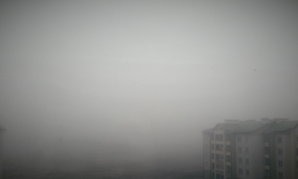 Morning. - My, Fog, View from the window, Republic of Belarus