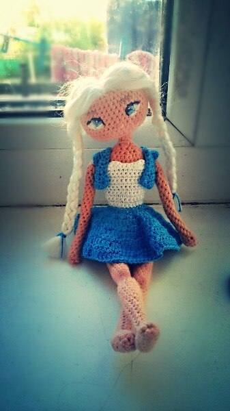 Blonde - Blonde, Amigurumi, With your own hands, Knitted toys, Crochet, Author's toy