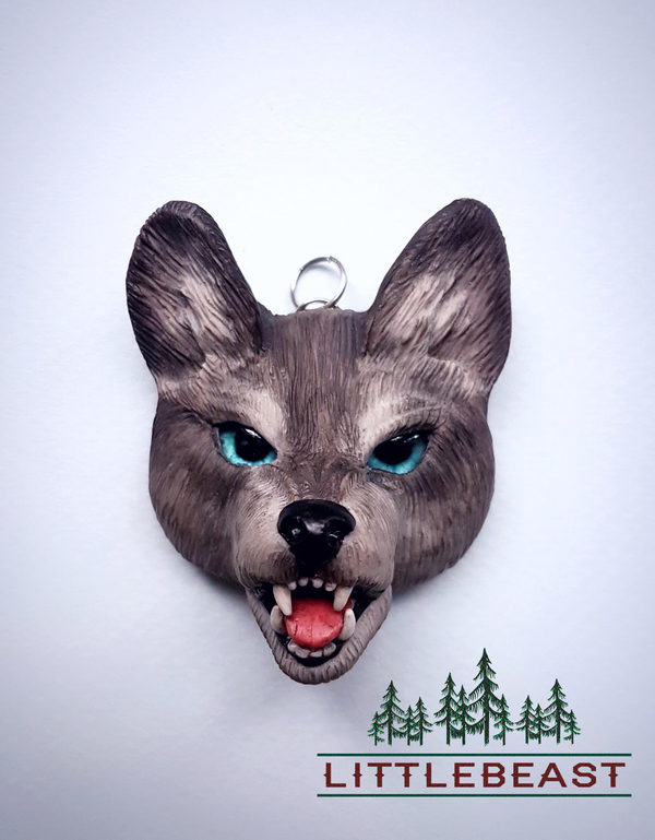 Wolf made of polymer clay - My, Polymer clay, Plastic, With your own hands, Beast, Animals, Wolf, Longpost