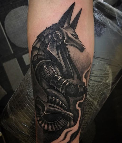 Anubis tattoo - Tattoo, , moon, Ancient Egypt, Mythology, Longpost