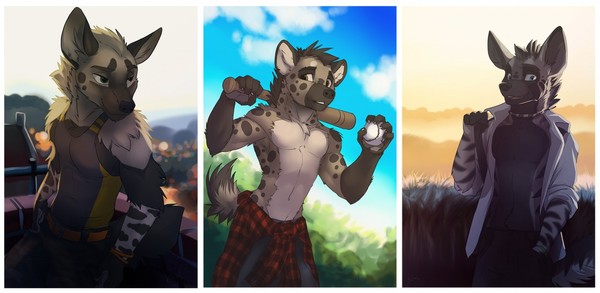 trio of hyenas - Hyena, Furry, Art, Koul fardreamer