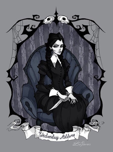 The Addams Family by popular gothic illustrator IrenHorrors - The Addams Family, Art, Drawing, Comicsbook, The New Addams Family, Cartoons, Longpost, , IrenHorrors