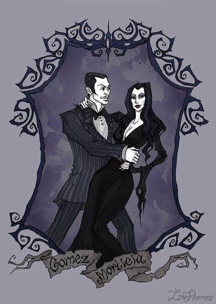 The Addams Family by popular gothic illustrator IrenHorrors - The Addams Family, Art, Drawing, Comicsbook, The New Addams Family, Cartoons, Longpost, , IrenHorrors