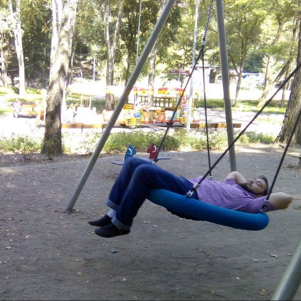 Something is playing... - My, What's this?, Somewhere, Games, Tag, Relaxation, Swing, Photo