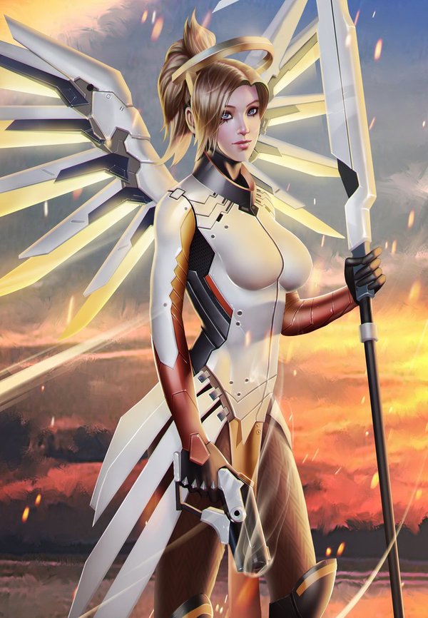 Mercy Overwatch, Anime Art, , , Mercy