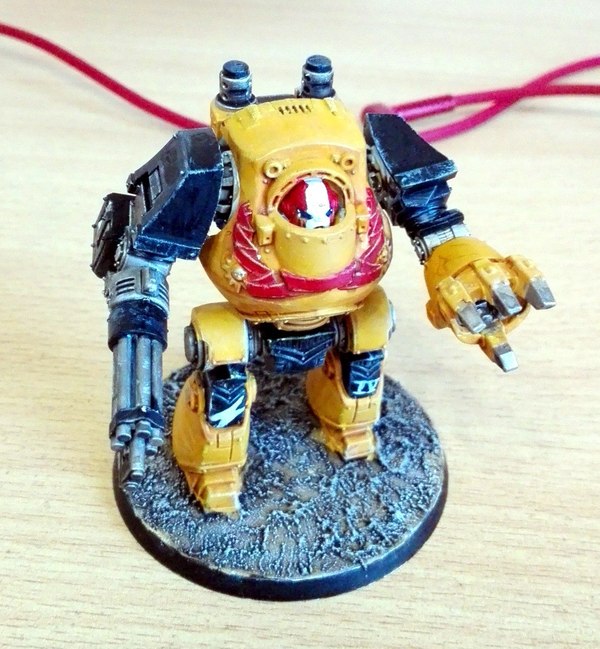 The first experience of painting miniatures - My, Painting, Imperial fists, Warhammer 40k, Dreadnought, , Longpost