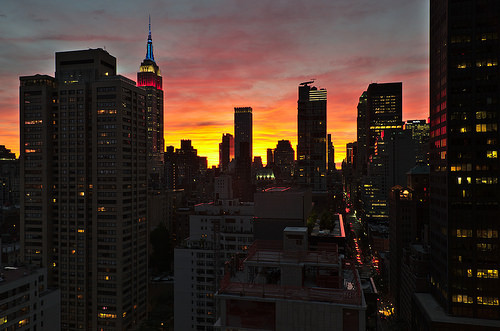   - , -, Sunset, New york