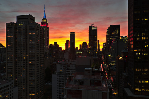 sunset in new york - My, Sunset, New York, Sunset, New York