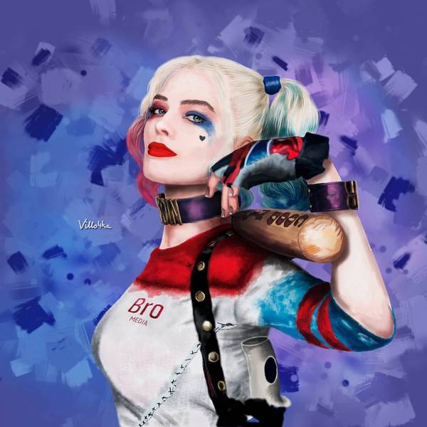 Suicide Squad: Harley Quinn. - My, Harley quinn, Digital drawing, Photoshop, Drawing, 