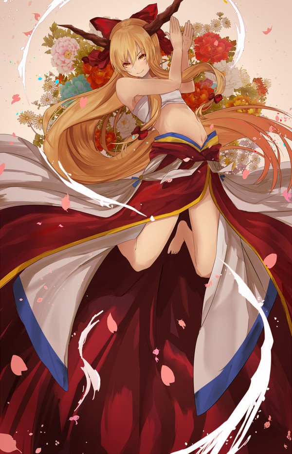 Suika Ibuki Anime Art, , Touhou, Ibuki Suika