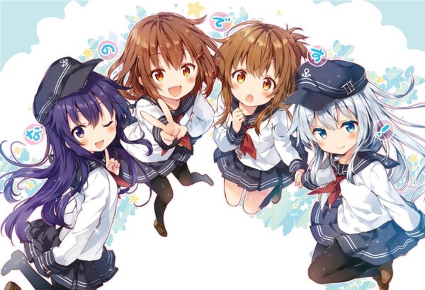 Akatsuki-class - Аниме, Kantai Collection, Akatsuki, Inazuma, Ikazuchi, Hibiki, Anime Art