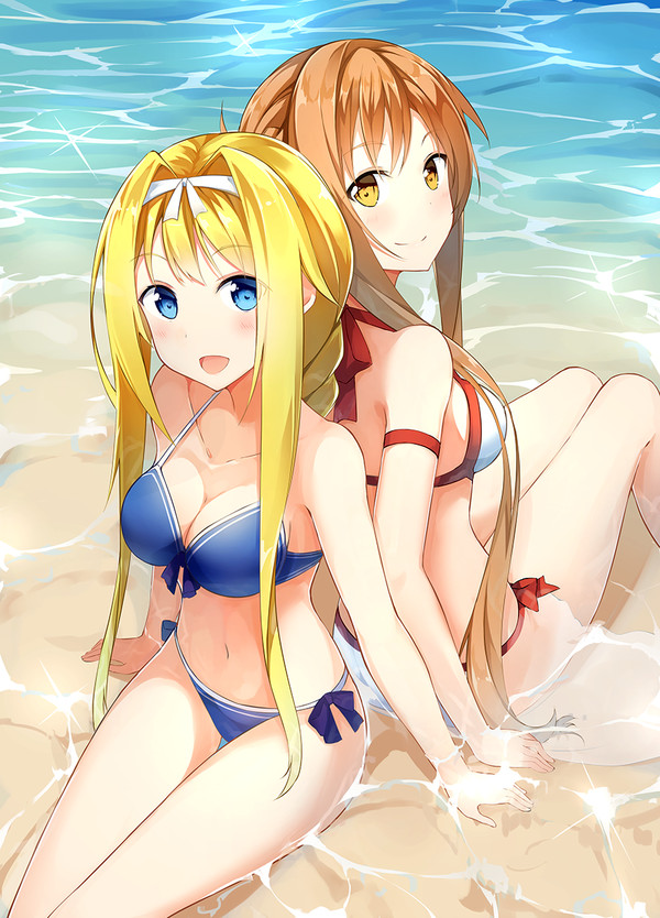 Sword art online. Alice and Asuna - Asuna yuuki, Alice Schuberg, Sword Art Online, Alisization, Anime Art, Аниме, Арт