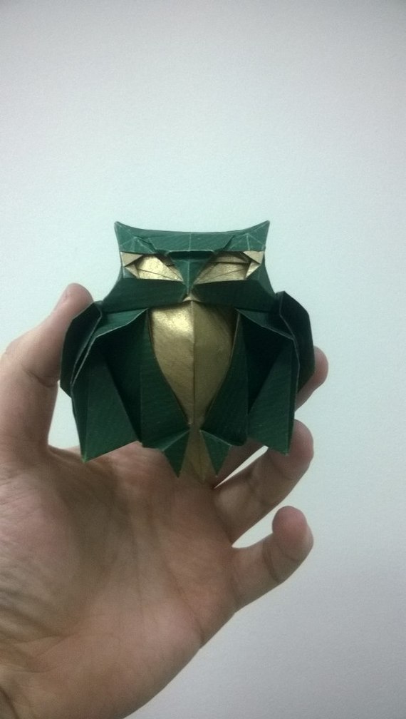 Модульное оригами «Совушка» для начинающих пошагово с фото