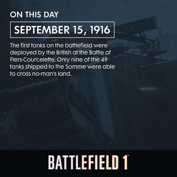 September 15,1916 - Battlefield 1 - Battlefield, Battlefield 1