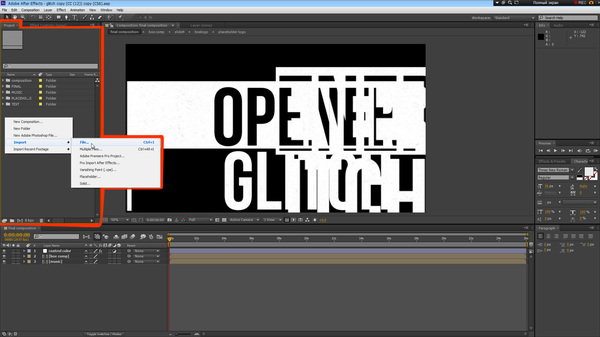 Glitch Opener (AE проект) - Моё, Adobe After Effects, Adobe, Glitch, Халява, Длиннопост, Моё, Видео