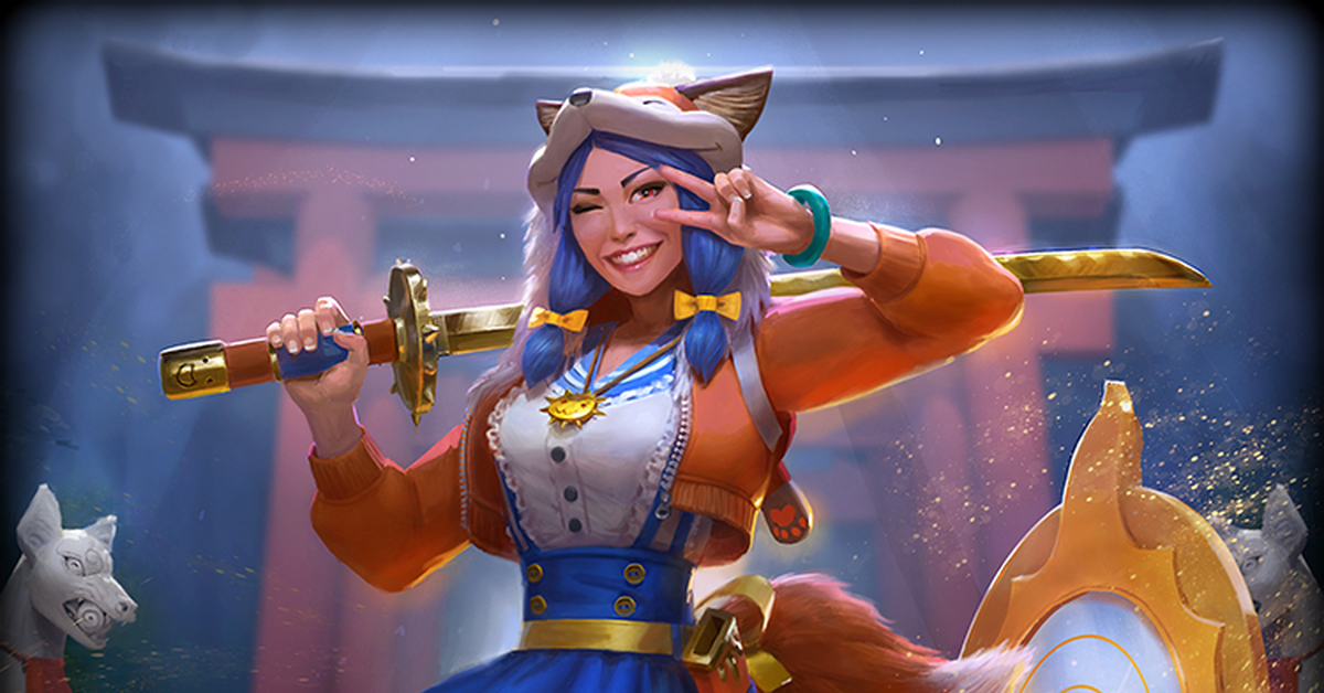 Foxy Amaterasu, Арт, Игры, Smite, Аматерасу.