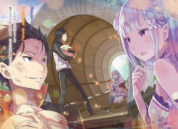 Re zero art - Natsuki Subaru, Emilia, Re:Zero Kara, Anime Art, Аниме