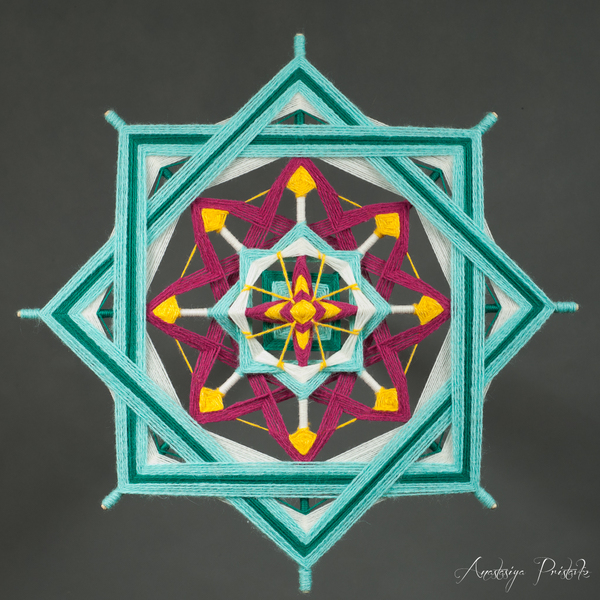 mandalas - My, Mandala, Handmade, Thread, Rainbow, With your own hands, Decor, , A circle, Longpost