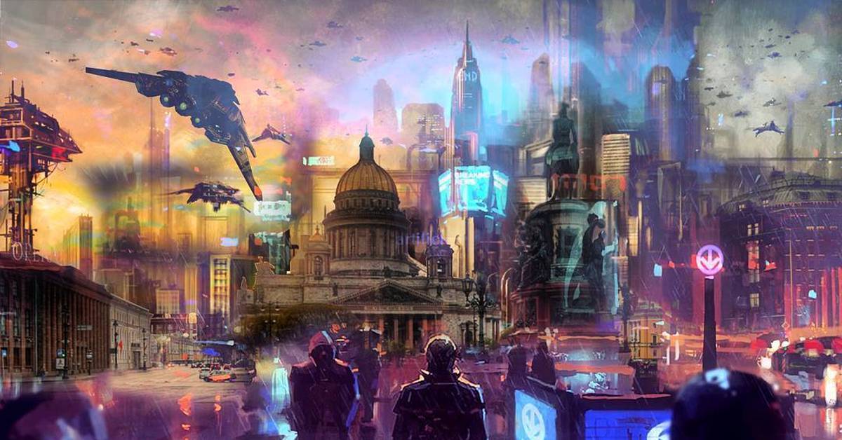 Фантастика 2024 г. Город будущего Cyberpunk 2077. Питер киберпанк. Питер будущего киберпанк. Питер в 2077.