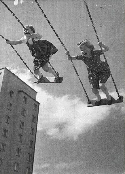 Happy childhood moments... - Happiness, Moment, Childhood, Girl, Swing, the USSR, Nostalgia, Internet