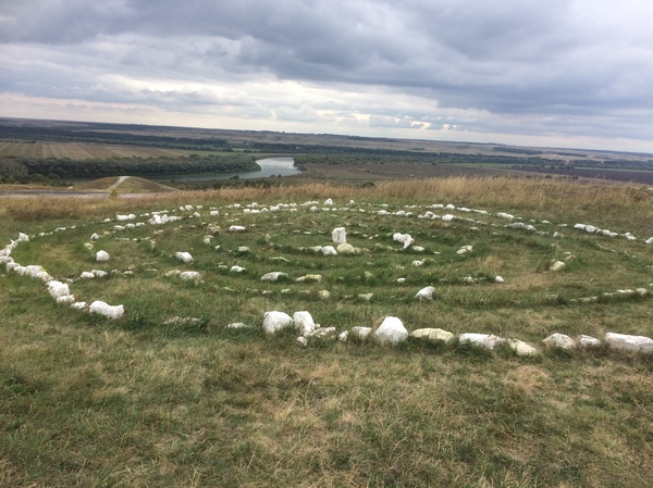Labyrinth near the archaeological museum in the village. Kostenki - Kostyonki, Voronezh region, Archeology, Stone Age