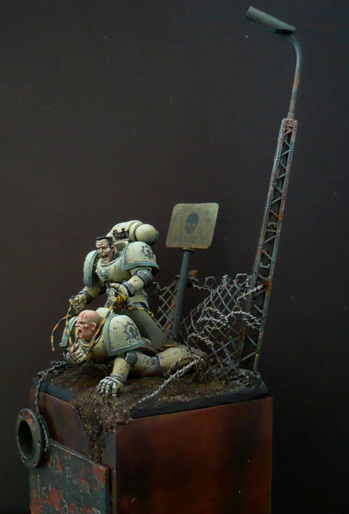 Cleaning rows at Isstvan - Warhammer 40k, Modeling, Longpost, Diorama, Death guard, Adeptus Astartes