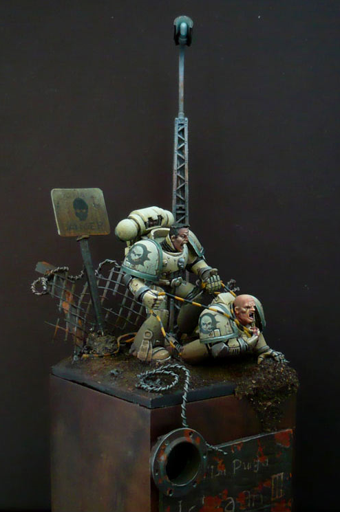 Cleaning rows at Isstvan - Warhammer 40k, Modeling, Longpost, Diorama, Death guard, Adeptus Astartes